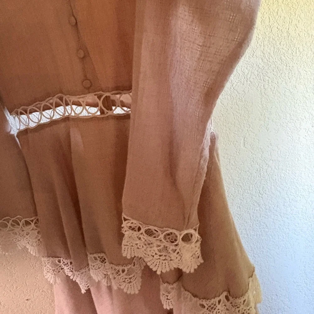 Endless Rose Cream Maxi Dress with Elegant Design - Picture 8 of 8